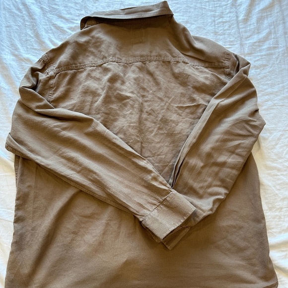 Neutral brown🏉100% cotton button down - Picture 7 of 7
